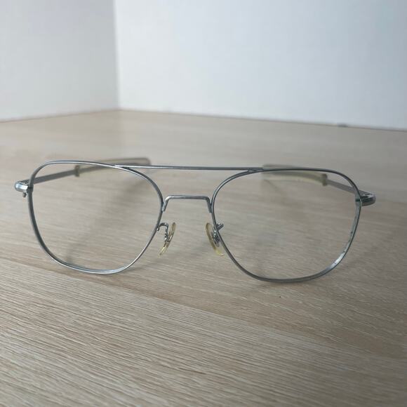 Randolph Engineering Aviator Sunglasses 5 1/2 Matte Chrome Frames Only READ - Picture 2 of 10
